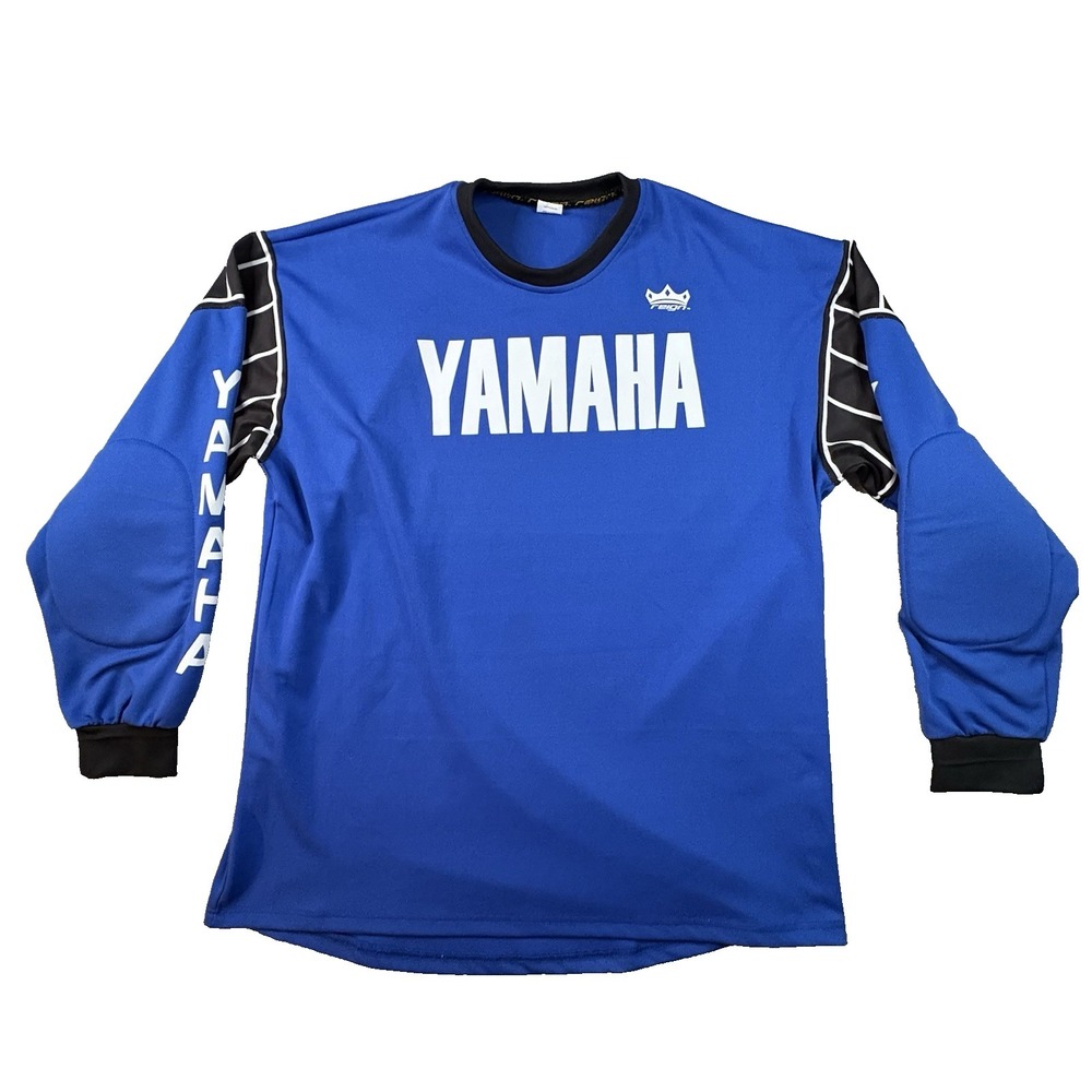 Reign Men's 2XL Blue Yamaha Motocross MX Jersey Padded Elbows LS Racing SEE DESC